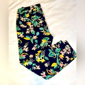 Old Navy high rise navy and floral pants